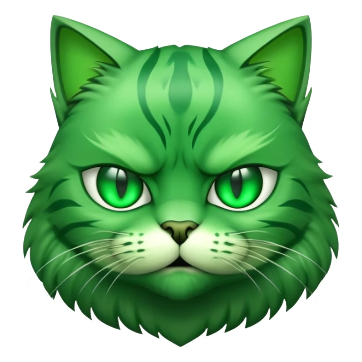 Angry green cat from matrix movie  sticker