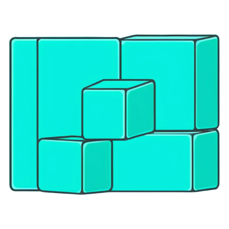 Pastel pink building blocks toy sticker