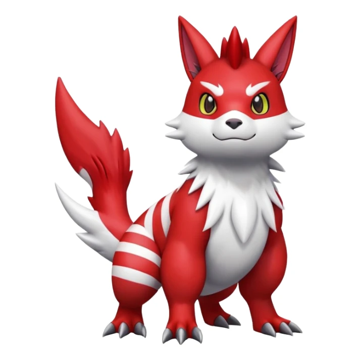  Cute Guilmon-Zangoose-Fakémon-hybrid-creature (full body)  sticker