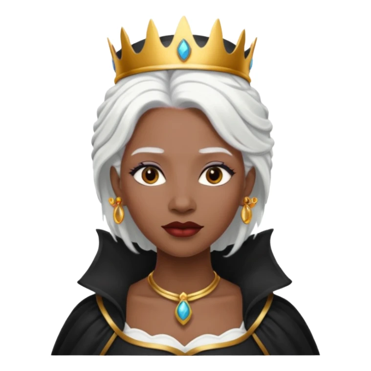 black queen with white hair sticker