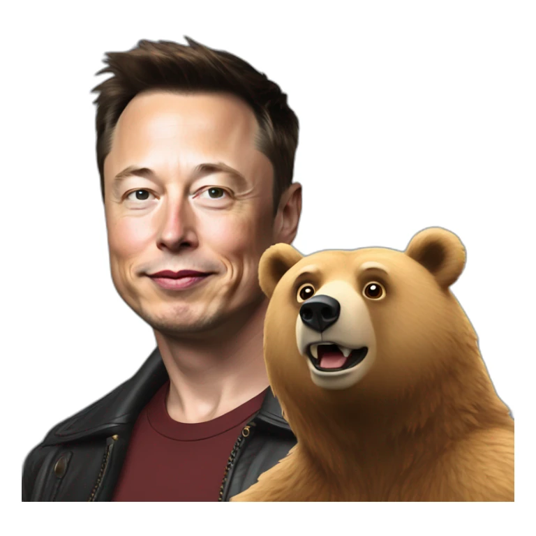 elon musk with a bear sticker