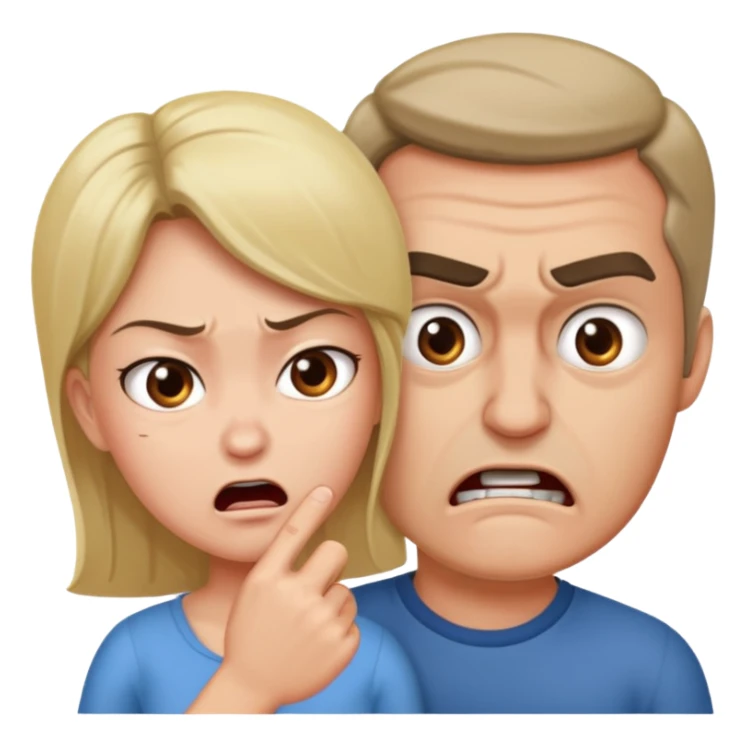 Une homme possessif qui essaye d’attraper sa femme sticker