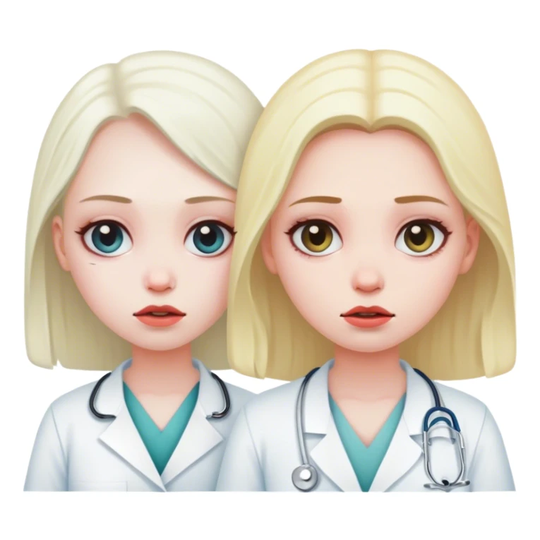 2 girls at bad hospital  sticker