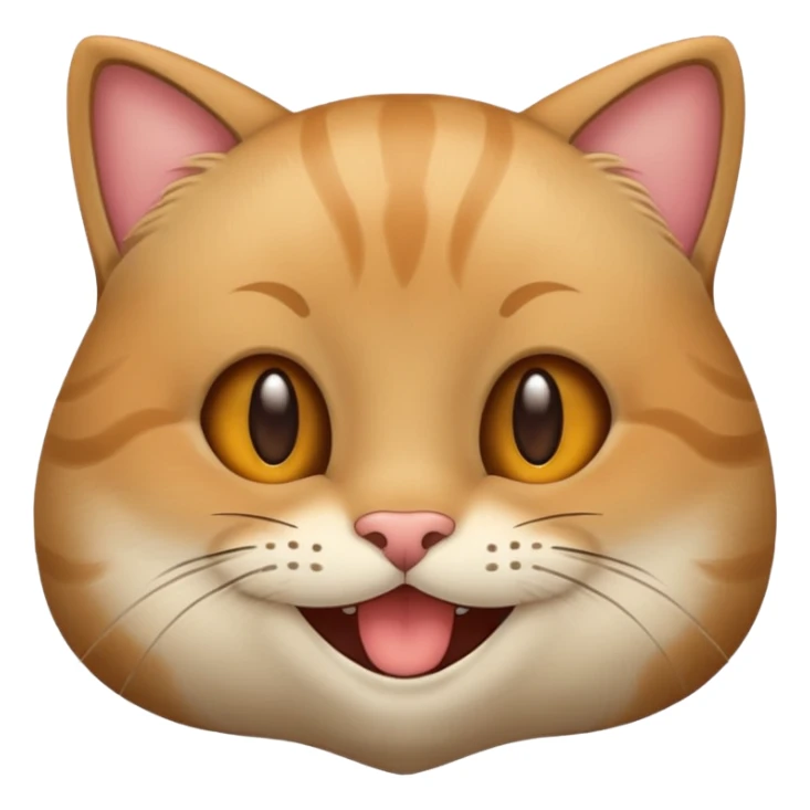 chat de couleur avec un grand sourire sticker