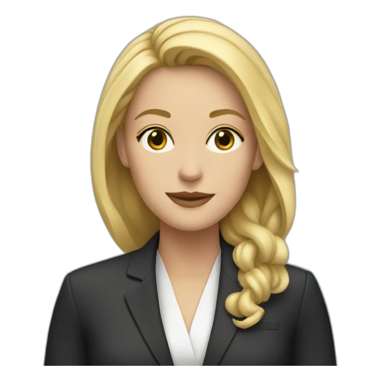 White woman in suite sticker