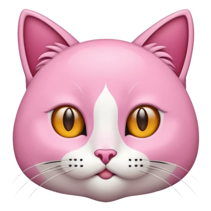 Pembe bir kedi kuyruğu İnce sticker