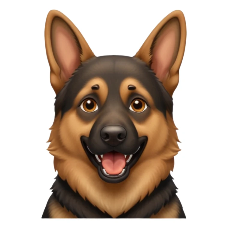 german shepard head only barkingg mouth open fully sticker