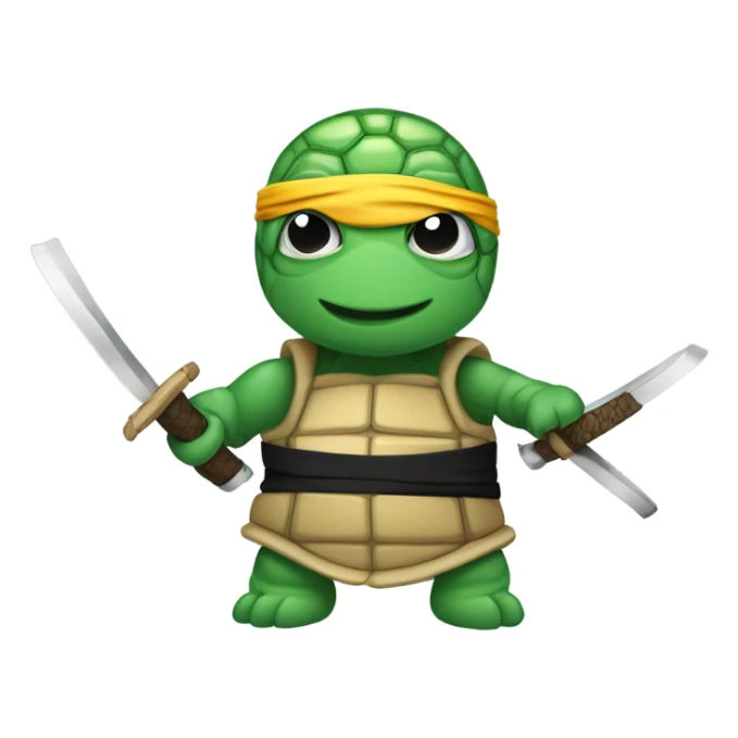 A ninja that is a turtle who is fighting cancer sticker