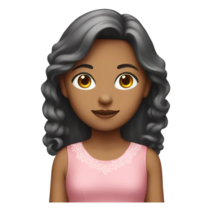 ￼ a girl with a pink dress sticker