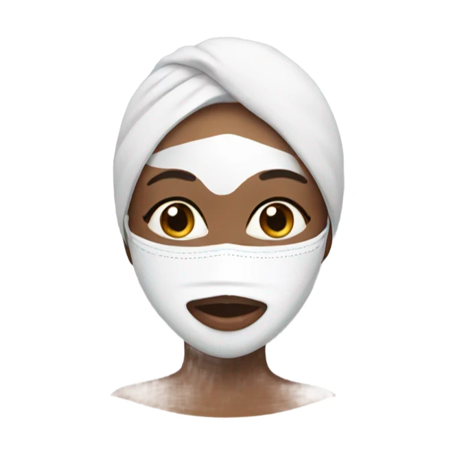 Girl in a skincare mask sticker