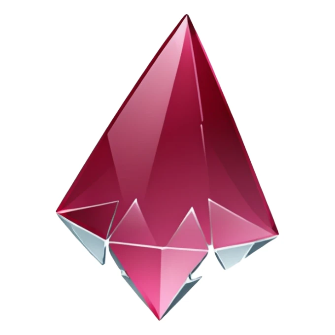 dark red/pink broken glass shard sticker
