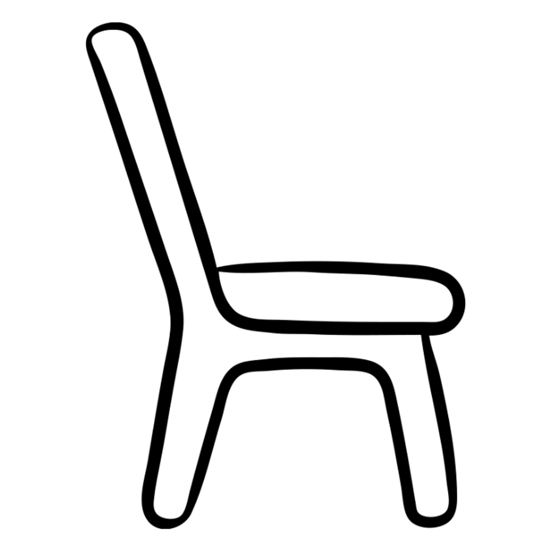 A standard chair, furniture piece for sitting sticker