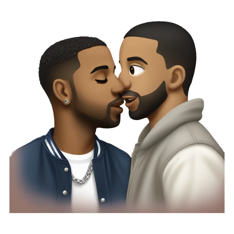 Drake kissing Kendrick Lamar sticker