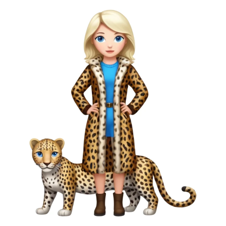  Snow blue eyes leopard-whole body sticker