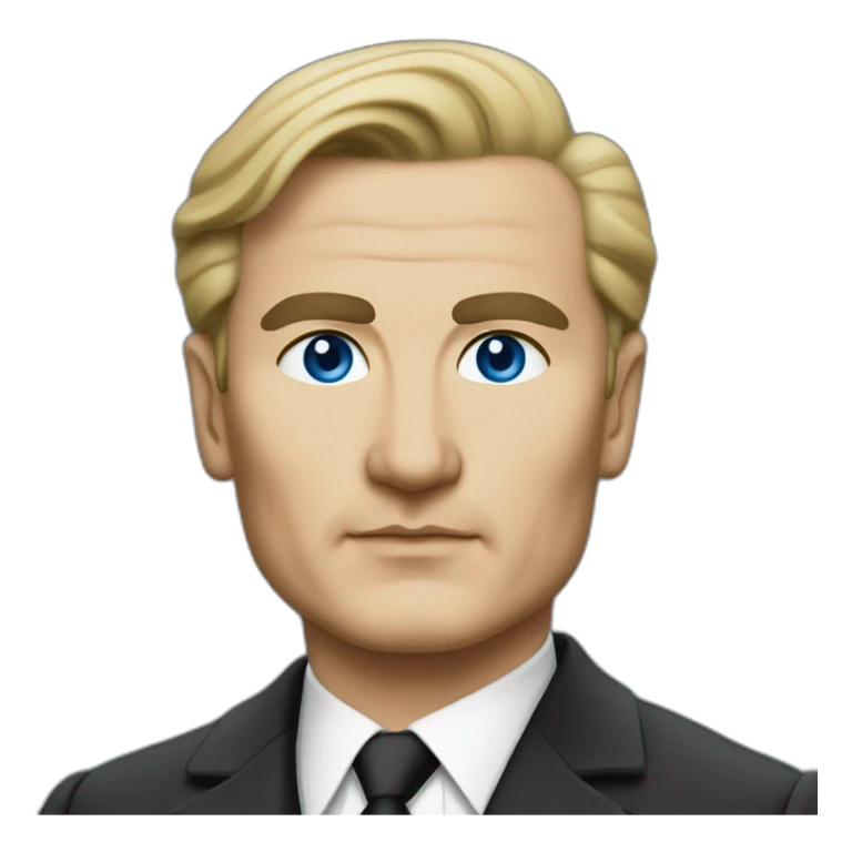 Mustafa kemal ataturk blue eyes blonde hair sticker