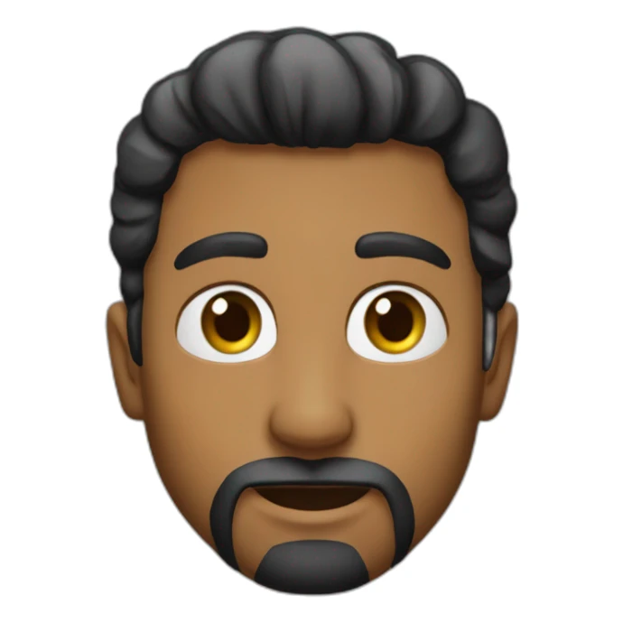 Hombre 30 años guapo barba ojos negros sticker