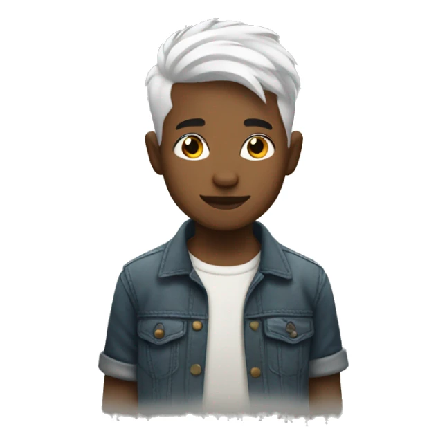 boy with tattoos and short white hair sticker