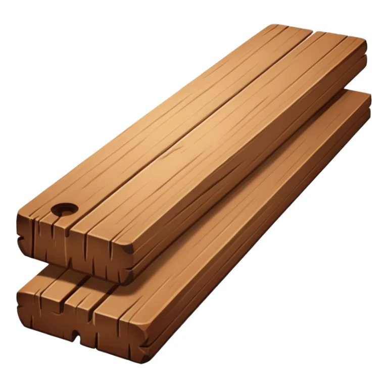 one cartoon like wood plank sticker