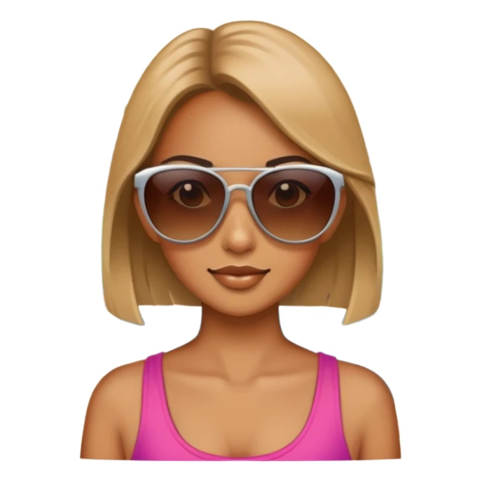 Girl outdoors with sunglasses sticker