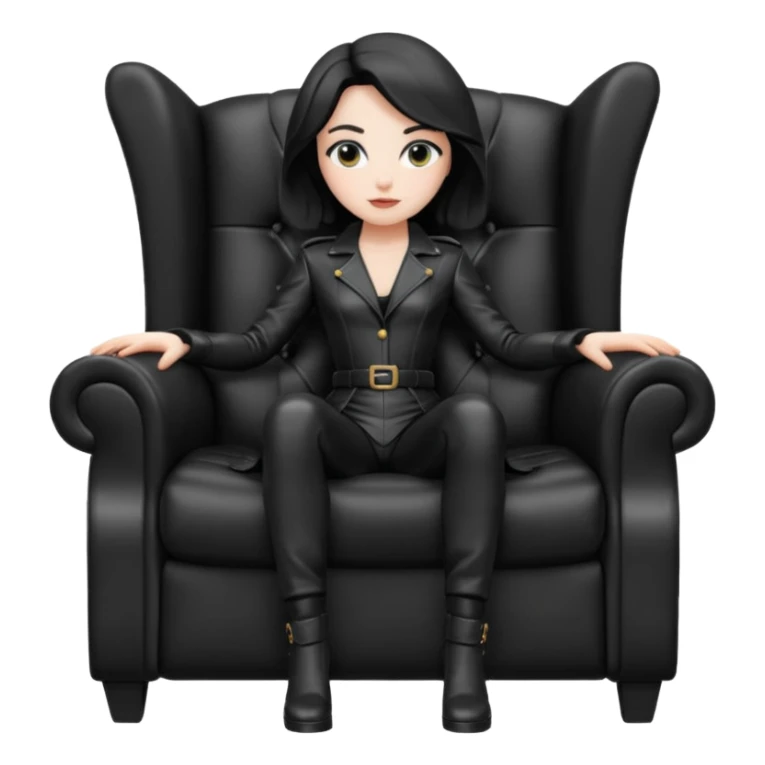 Matrix trinity black leather full body sit on a leather armchair sticker