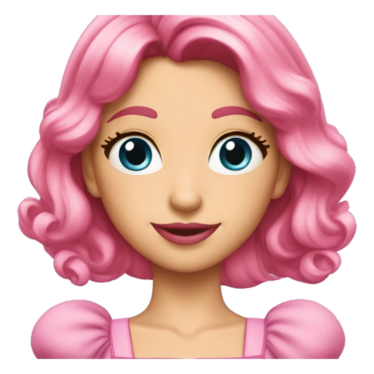 Cenicienta con el pelo suelto y rosado  sticker