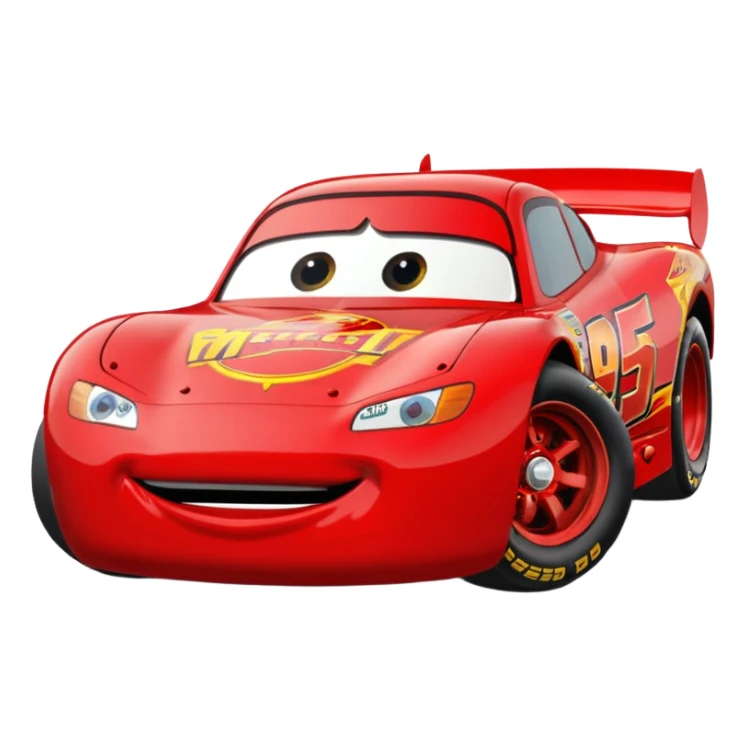 lightning mcqueen with number 95 and look like in film sticker
