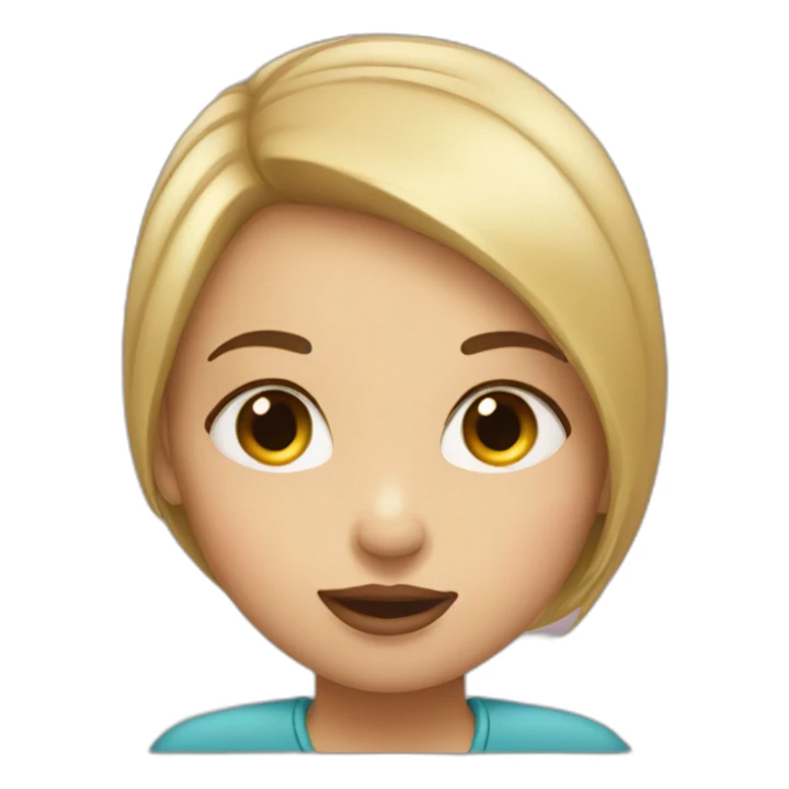 Girl giving kiss sticker