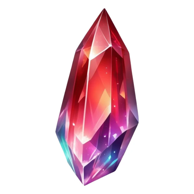 red iridescent nebula crystal shard sticker