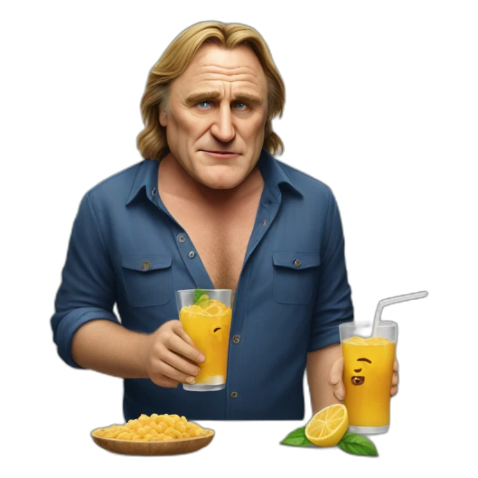 Gérard depardieu drink a berr sticker