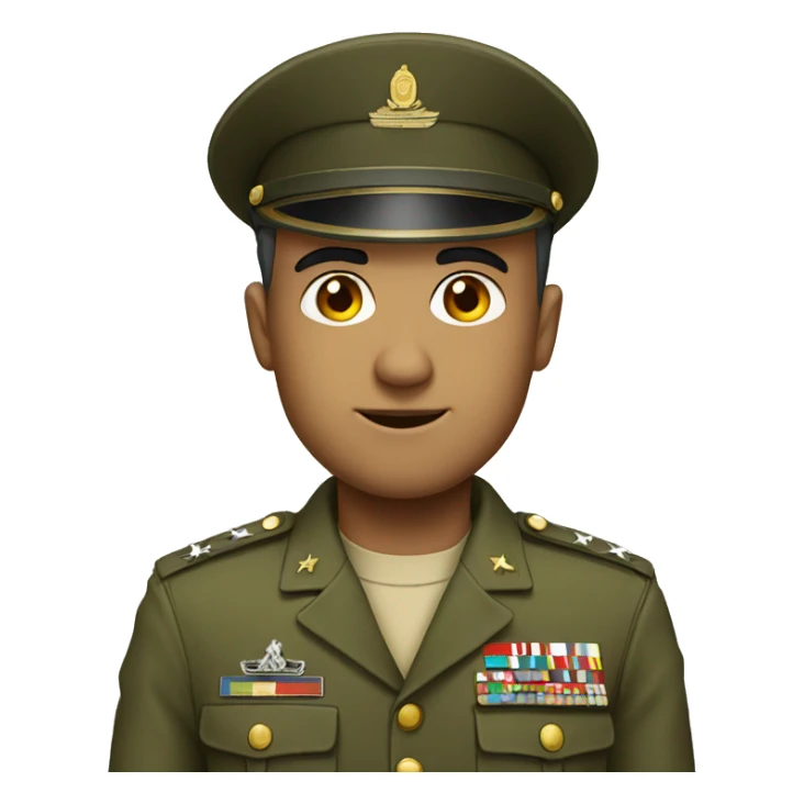 Man in Military uniform sticker