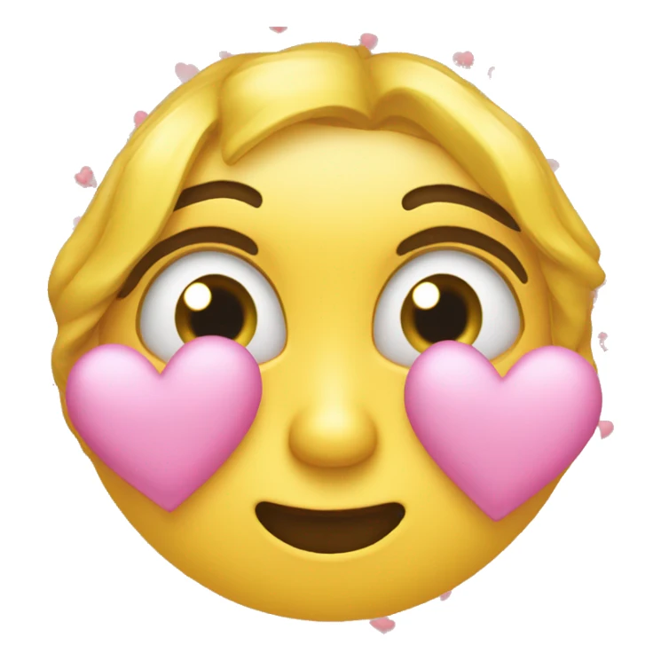Yello face with eye closed blowing a kiss with hearts sticker