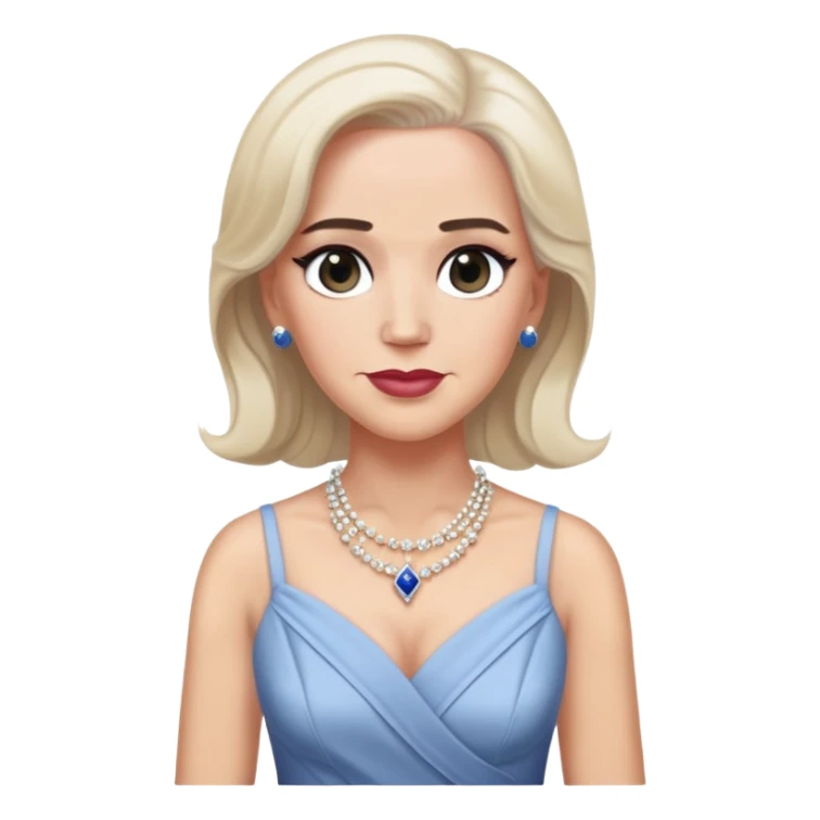 Joe Biden wearing makeup and a dress sticker