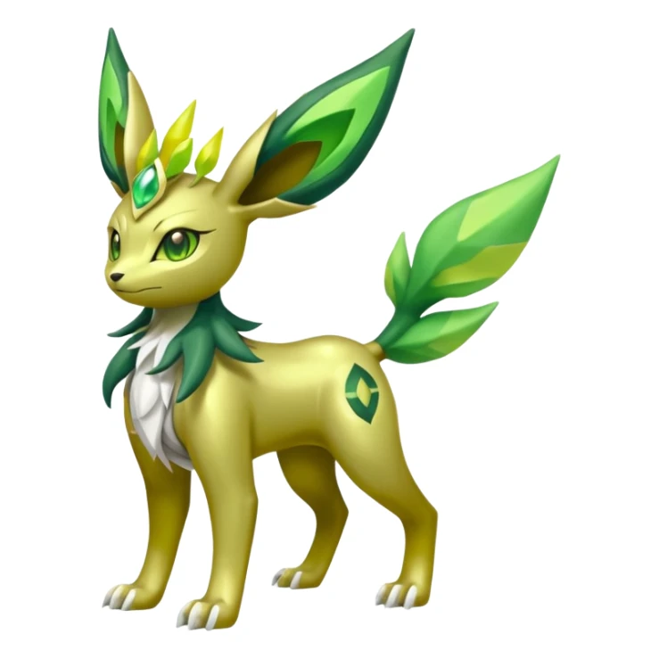Shiny 4-legged Electrike-Virizion-Zygarde-Leafeon-fusion, full body sticker