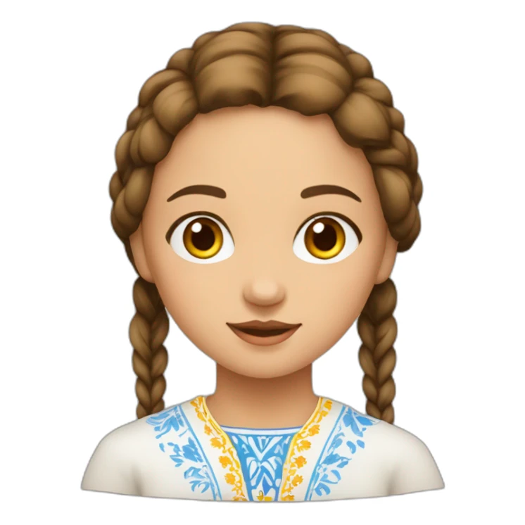ukrainian-girl-brown-in-vyshyvanka sticker