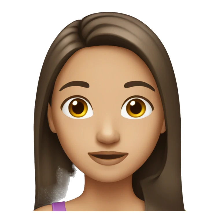 Girl with brunette hair sticker