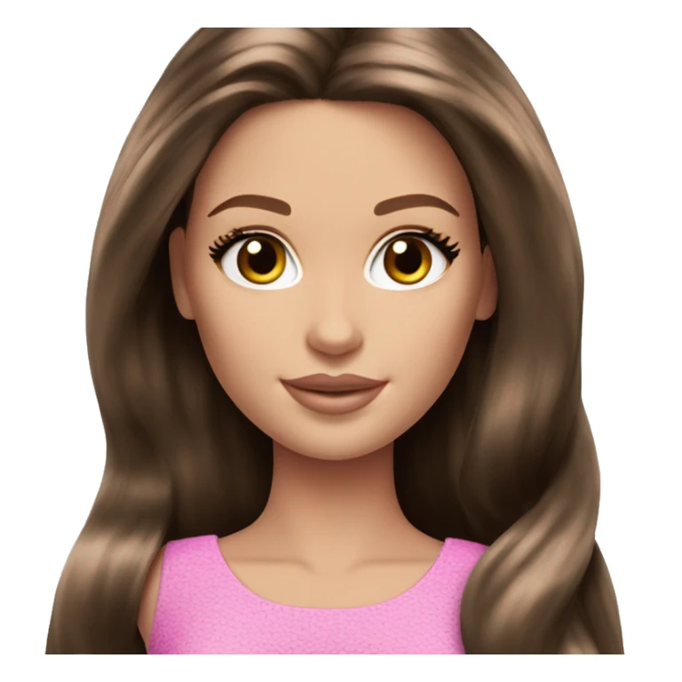 Beautiful Barbie brunette fair skin sticker