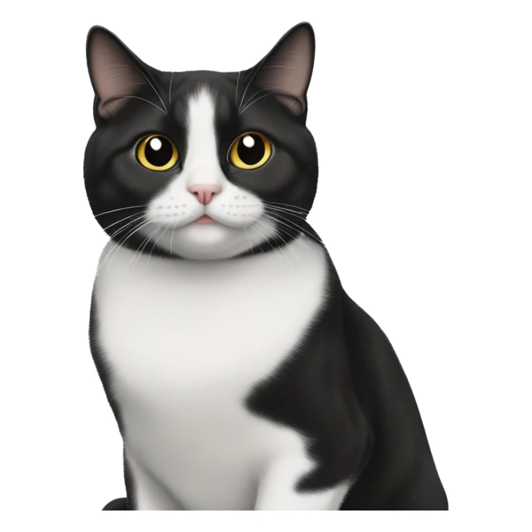 A tuxedo cat sitting next to a tabby cat  sticker