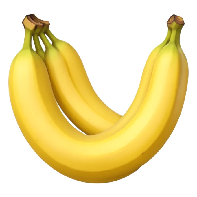 Make a banana emoji exactly like the reference image, in iOS emoji style. sticker