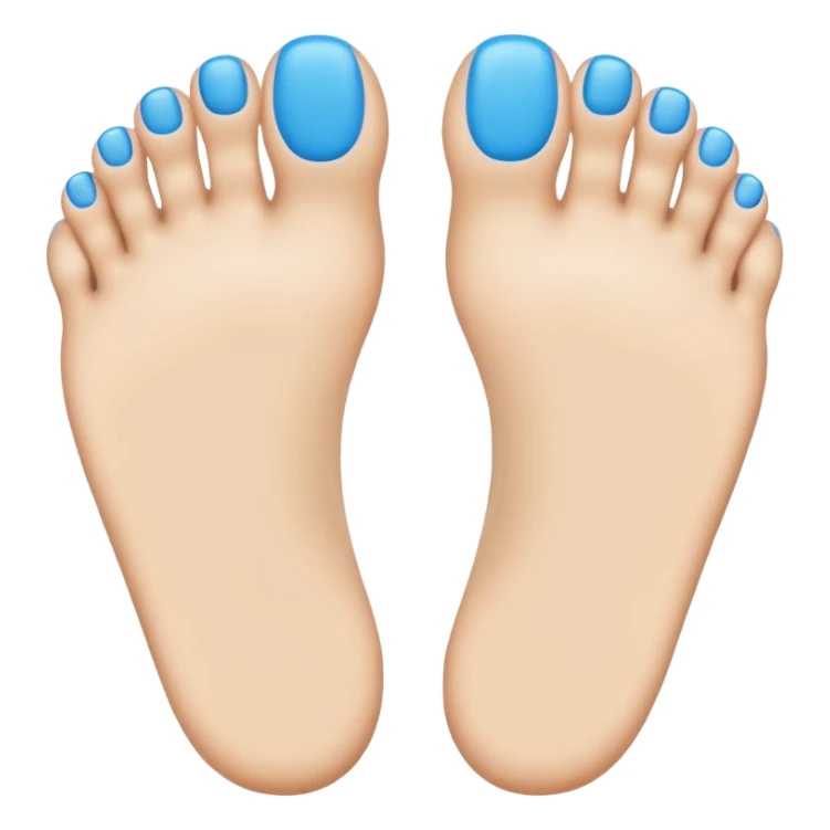 feet emoji but just entirely blue sticker