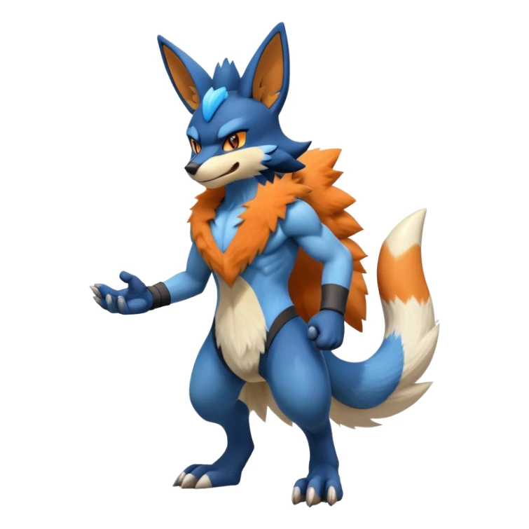 Lucario-Lombax-hybrid (Full body) sticker