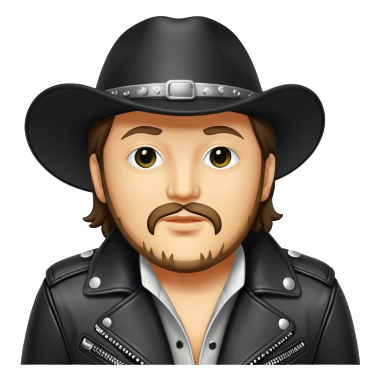 zucchero sugar fornaciari in leather jacket, half body image sticker