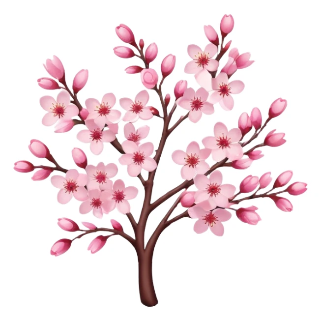 cherry blossoms in the shape of 25 sticker