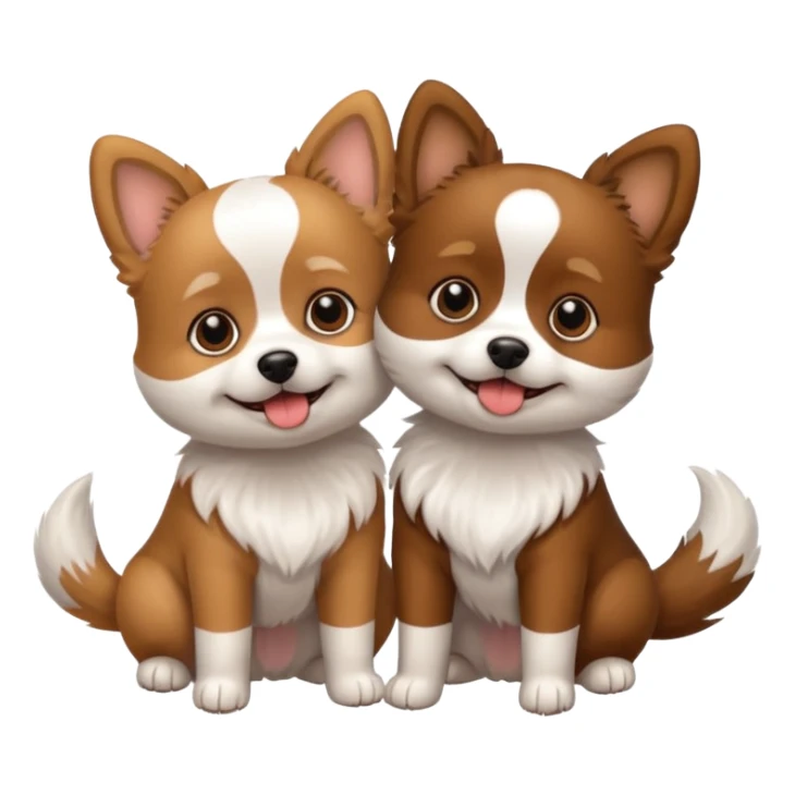 2 Small Dogs foot emoji   sticker