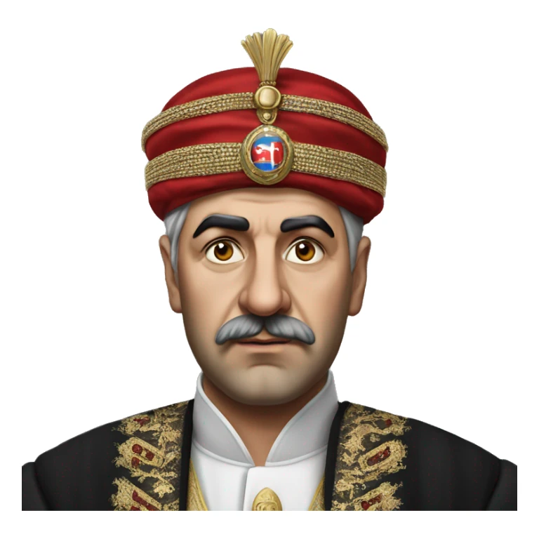 Turkish Sultan photorealistic serious sticker