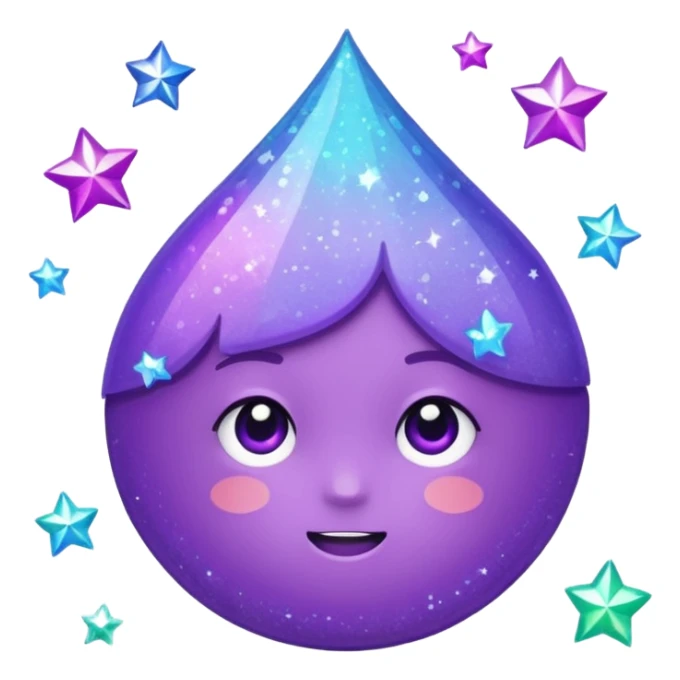 Glitter Purple and Cian hang loose sticker