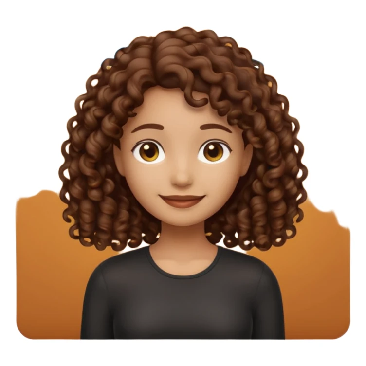 A **simple emoji-style icon** of a **black black black transparent plastic folder**, sleek and minimal, with **rounded corners**, subtle translucency, soft shading, and a **small illustrated logo of a canela-skinned girl with natural curly hair and a warm smile**, simplified and icon-like.
 sticker