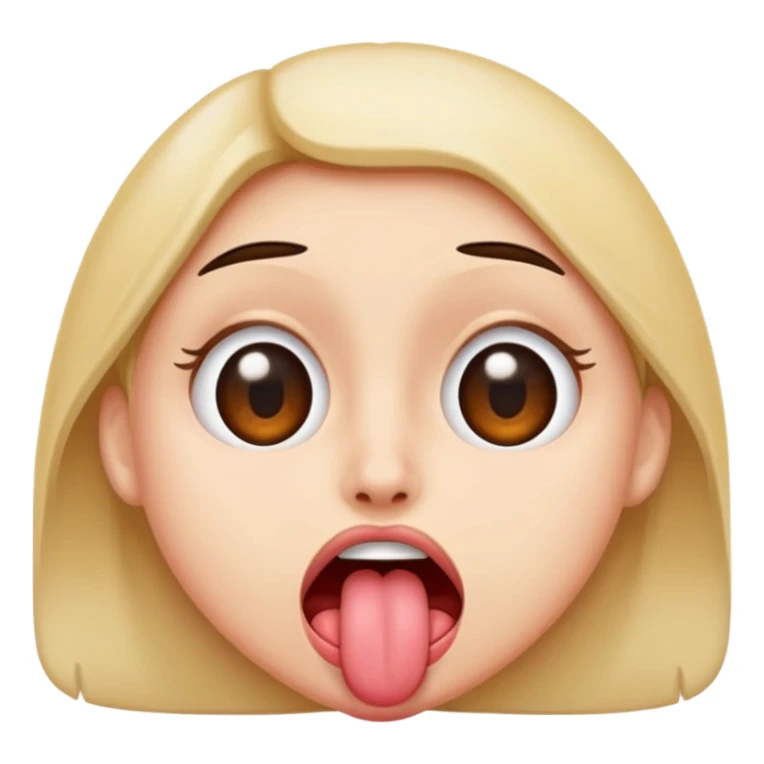 Roll eyes and Stick out tongue sticker