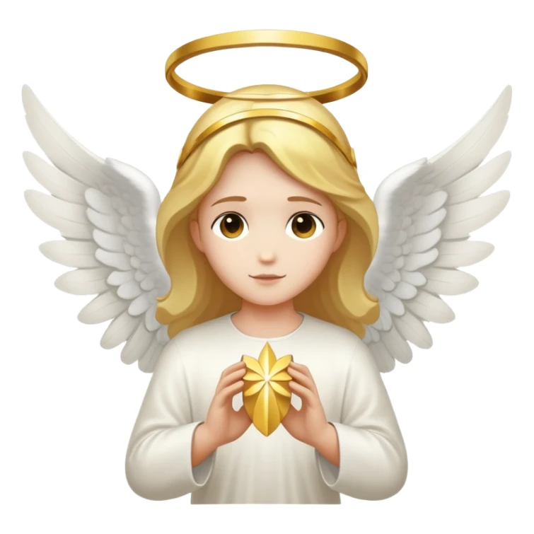 guardian angel with wings and halo from bible sticker