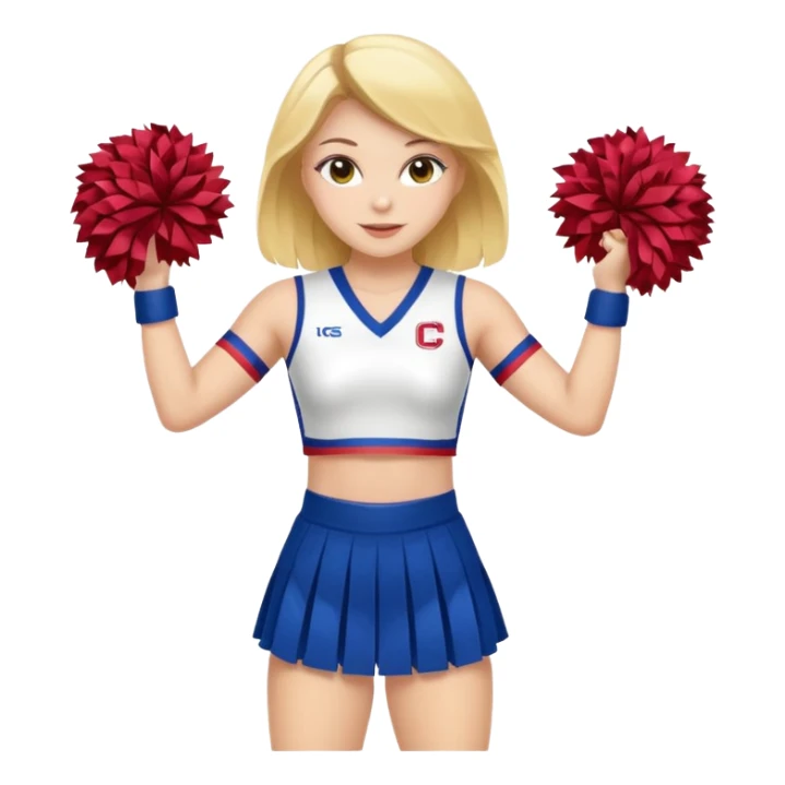 can you show the cheerleader's full body? sticker