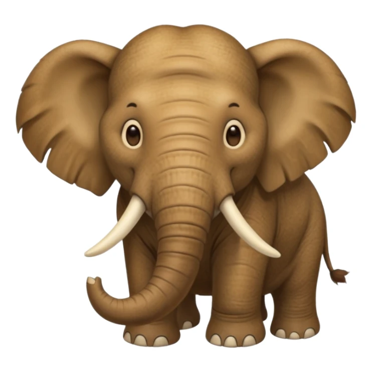 mamut elephant wearing animal skin cloth sticker